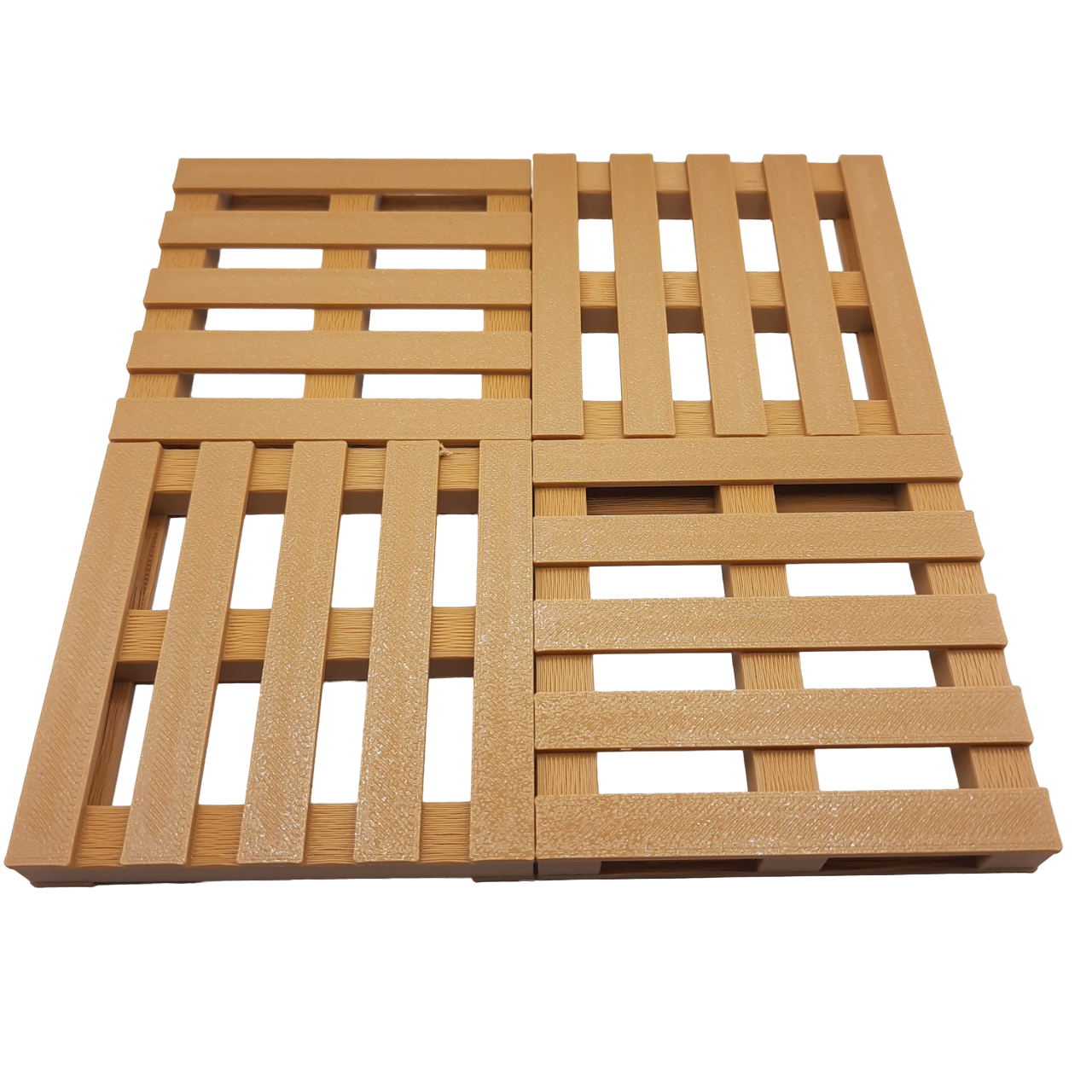 Wooden Pallet Coaster Set Of 4 - 3D Printed