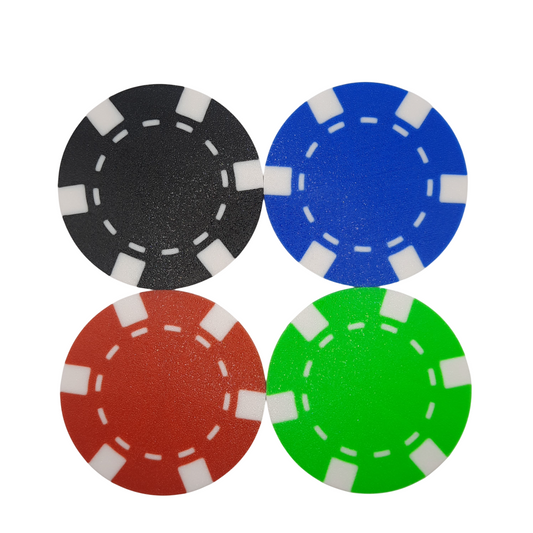 3D Printed Casino Chip Coasters - Set of 4