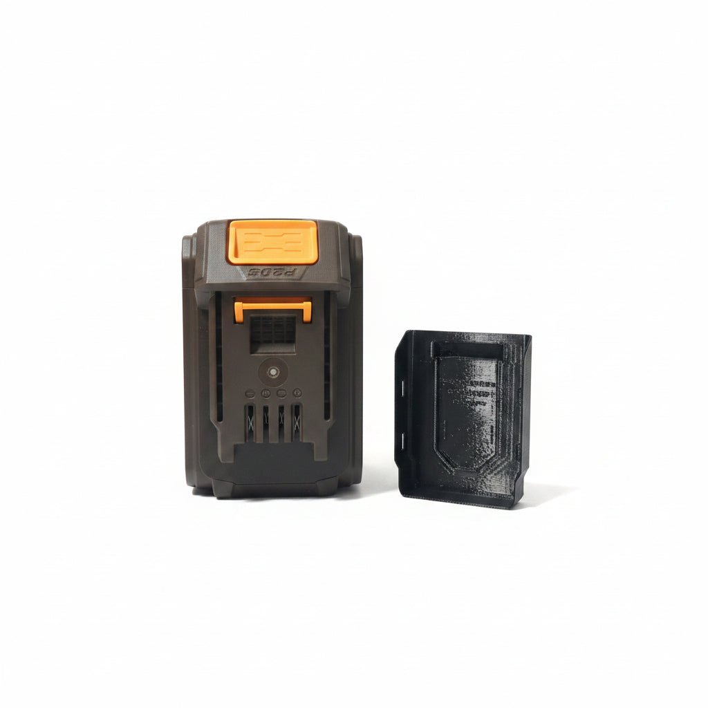 INGCO 20V Battery with its 3D printed Dust cover