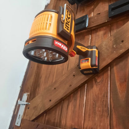 INGCO 42v Power tool mounted with a tool mount