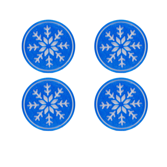 3D Printed Christmas Theme Coasters - 4 Pack (Snowflake)